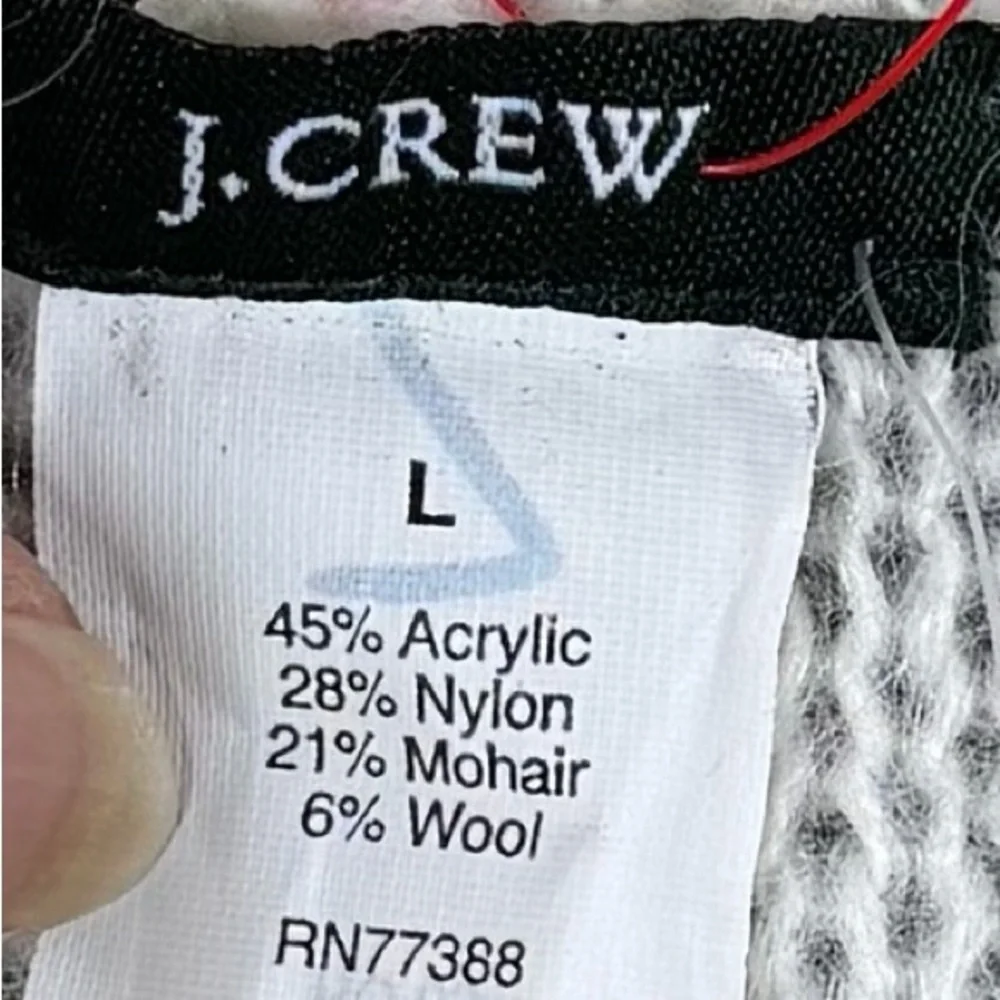 Crew Ivory Chunky Shawl Collar Knit Sweater‎ Style 20824